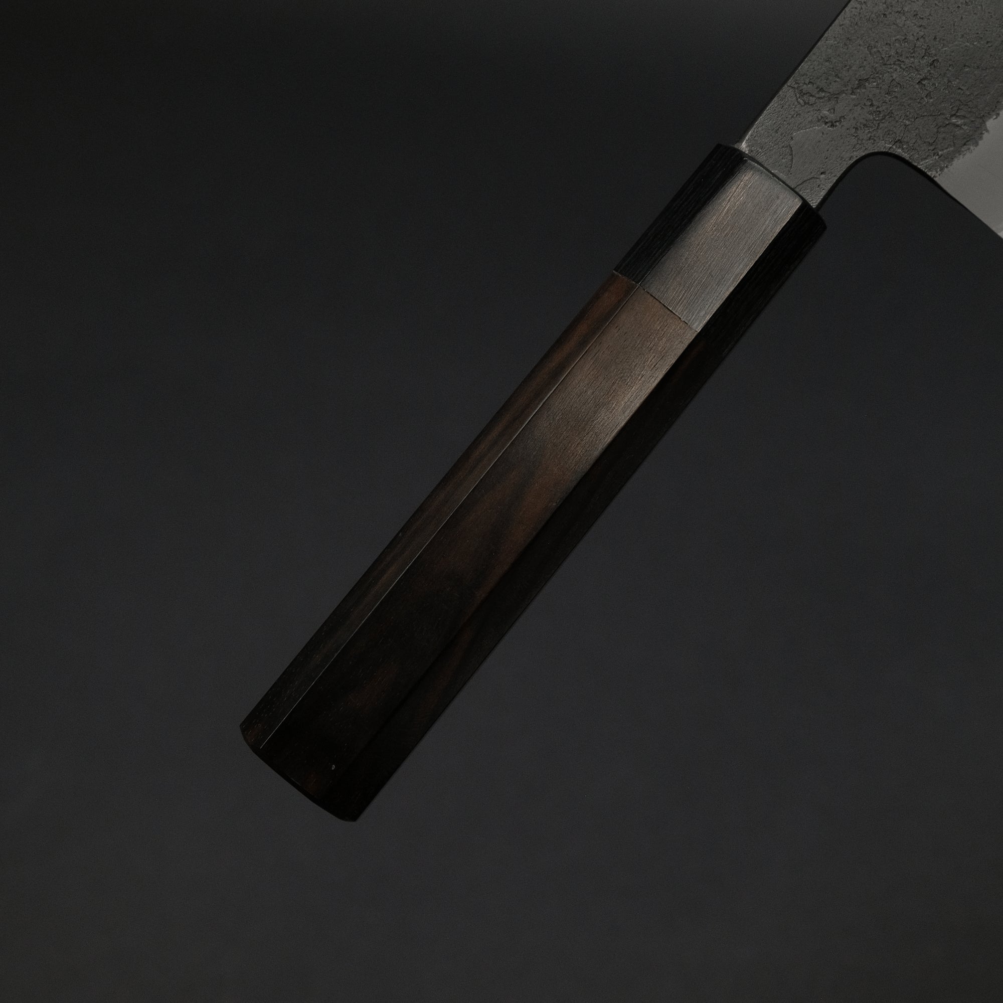 Mutsumi Hinoura Blue Super Kurouchi Nashiji Hakata 165mm Ebony Handle