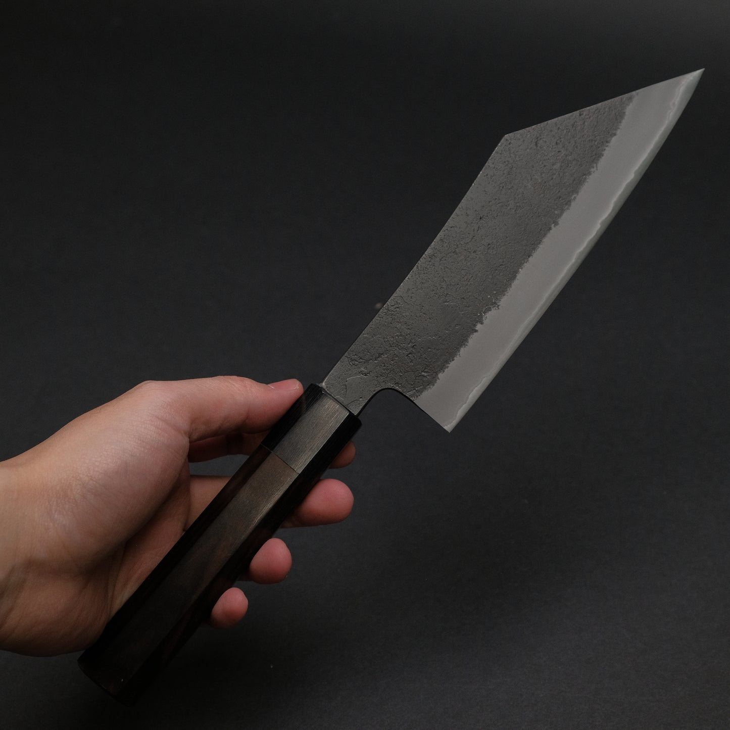 Mutsumi Blue Super Kurouchi Nashiji Hakata 165mm Ebony Handle