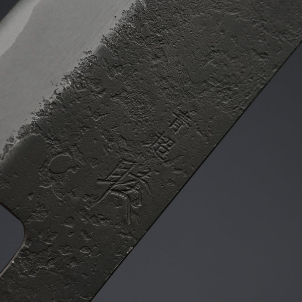 Mutsumi Blue Super Kurouchi Nashiji Kiritsuke 240mm Ebony Handle