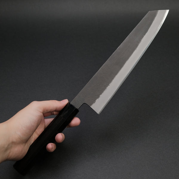 Mutsumi Blue Super Kurouchi Nashiji Kiritsuke 240mm Ebony Handle