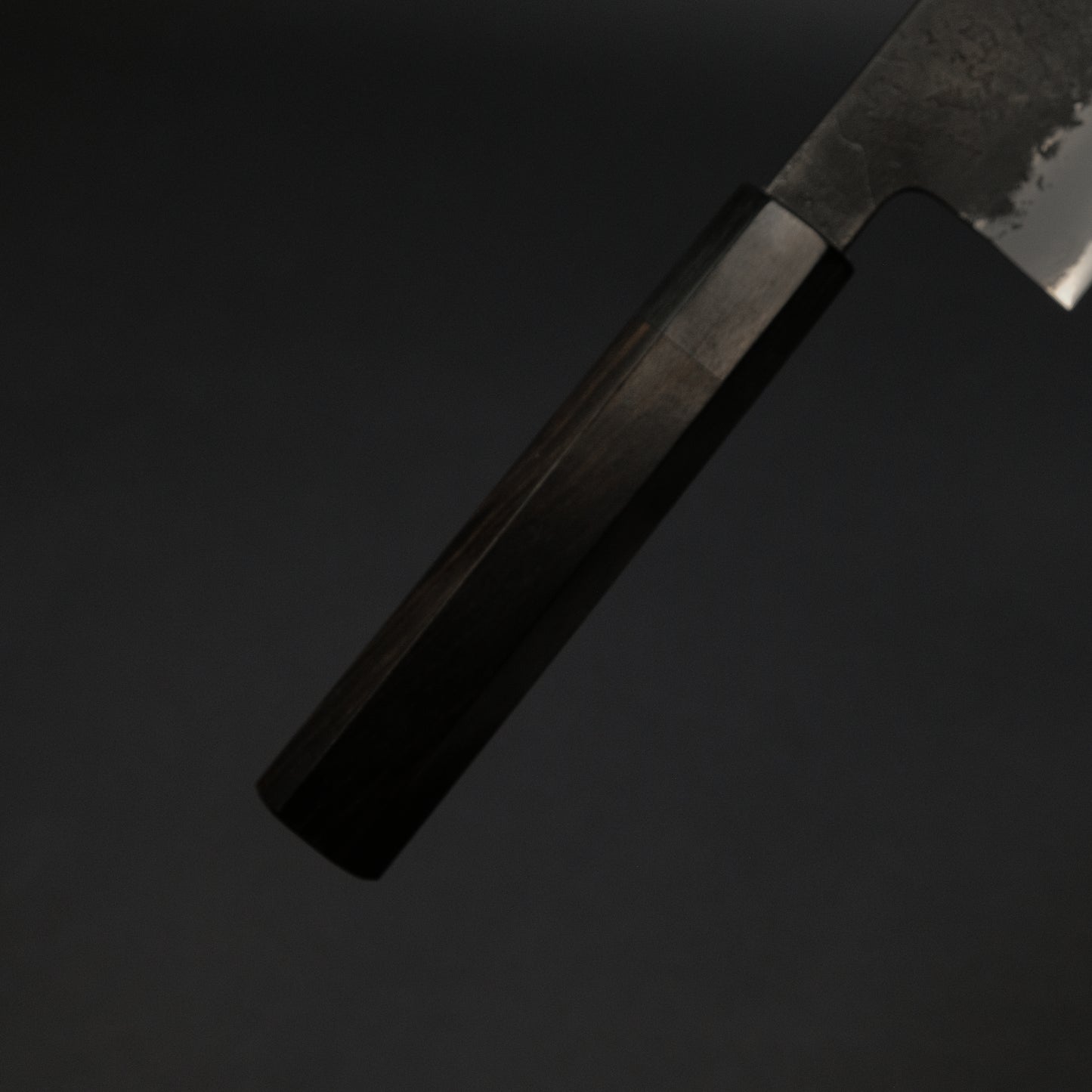 Mutsumi Blue Super Kurouchi Nashiji Nakiri 180mm Ebony Handle