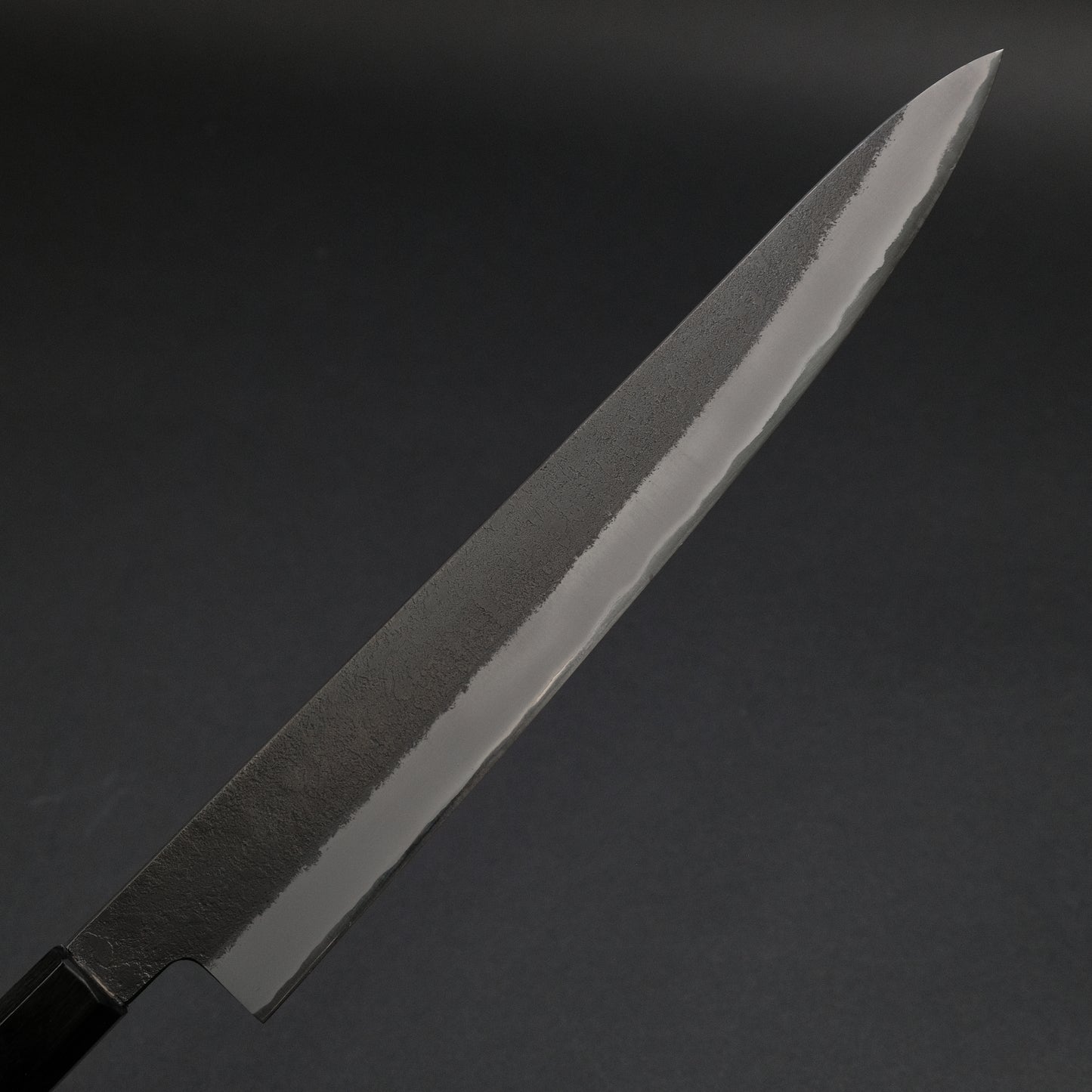 Mutsumi Blue Super Kurouchi Nashiji Sujihiki 270mm Ebony Handle