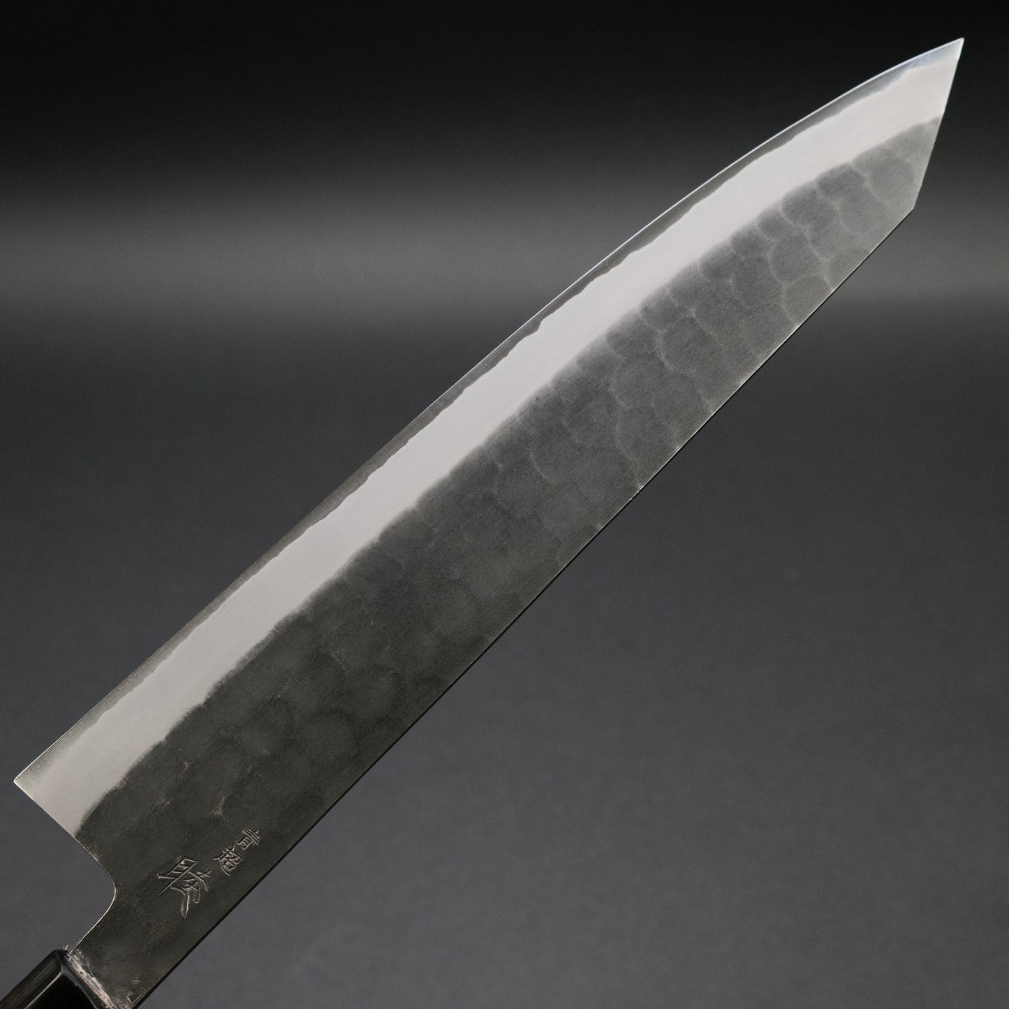 Mutsumi Blue Super Kurouchi Tsuchime Kiritsuke Gyuto 270mm Ebony Handle