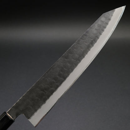 Mutsumi Blue Super Kurouchi Tsuchime Kiritsuke Gyuto 270mm Ebony Handle