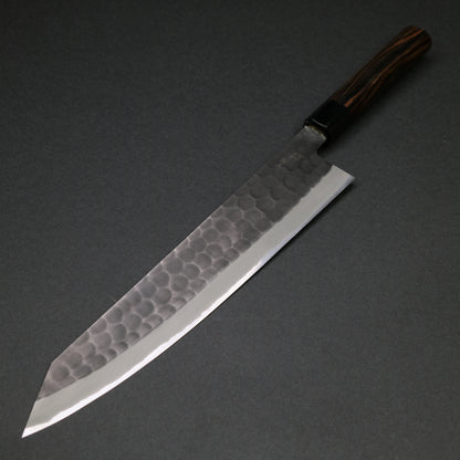 Mutsumi Blue Super Kurouchi Tsuchime Kiritsuke Gyuto 270mm Ebony Handle