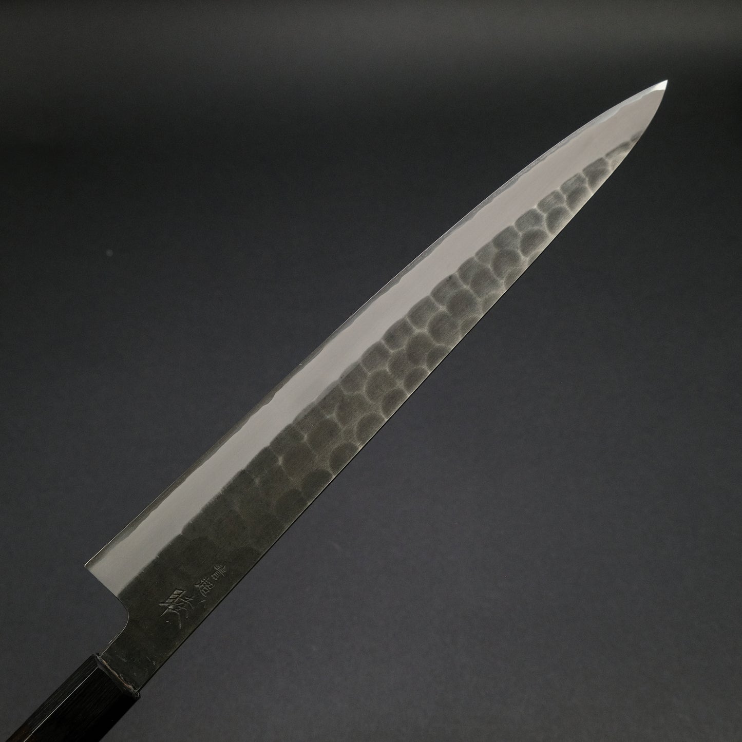 Mutsumi Blue Super Kurouchi Tsuchime Sujihiki 270mm Ebony Handle