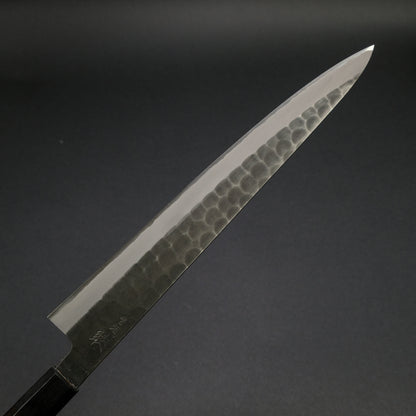 Mutsumi Blue Super Kurouchi Tsuchime Sujihiki 270mm Ebony Handle