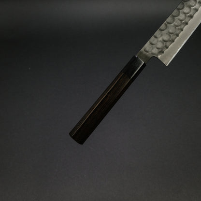 Mutsumi Blue Super Kurouchi Tsuchime Sujihiki 270mm Ebony Handle