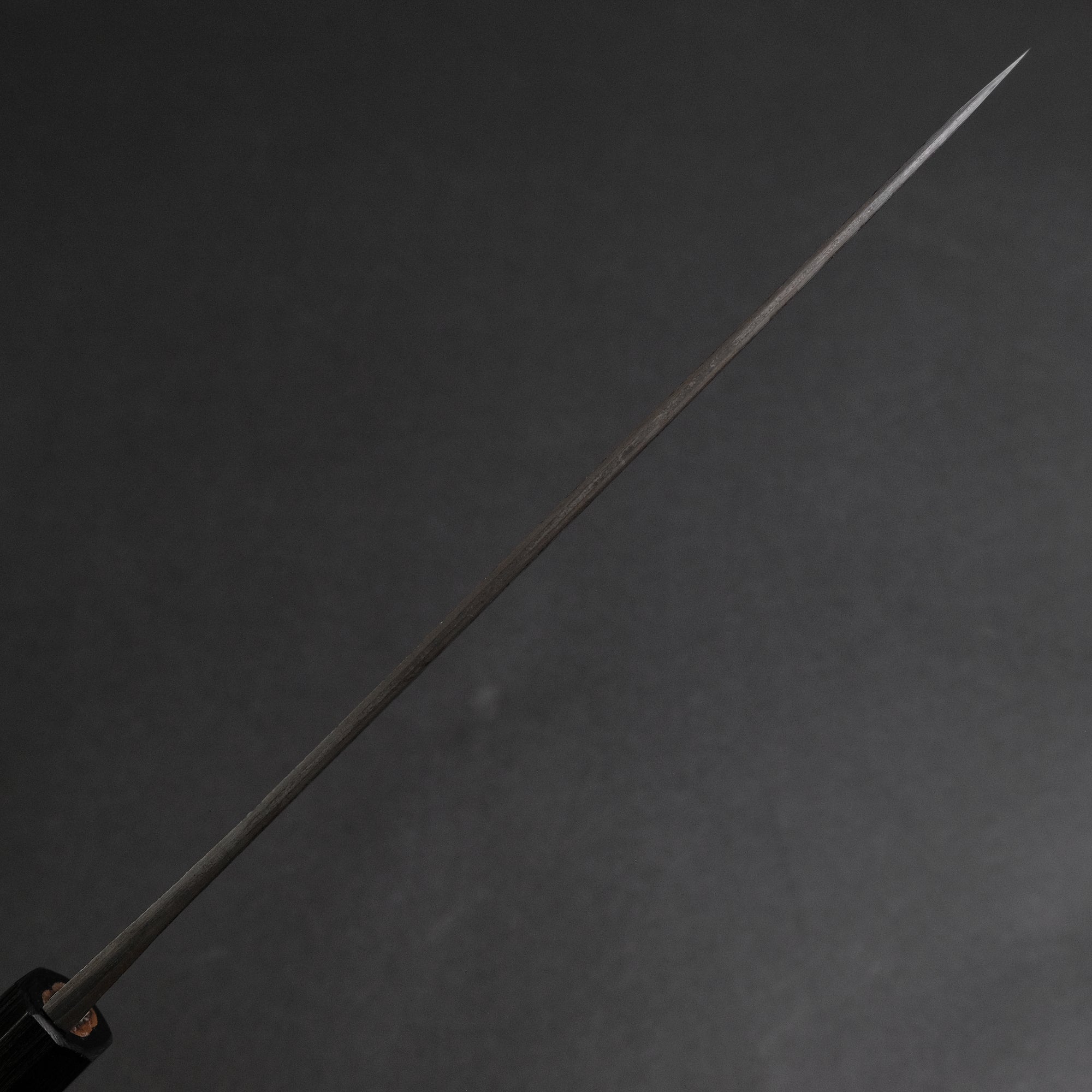 Mutsumi Hinoura Blue Super Kurouchi Nashiji Gyuto 210mm Ebony Handle