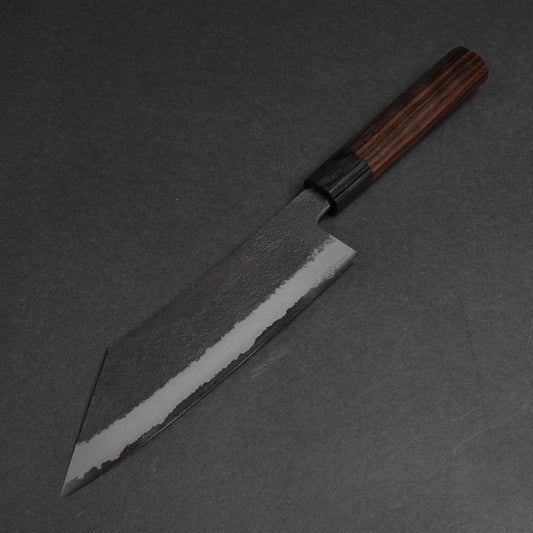 Mutsumi Hinoura Blue Super Kurouchi Nashiji Hakata 180mm Ebony Handle