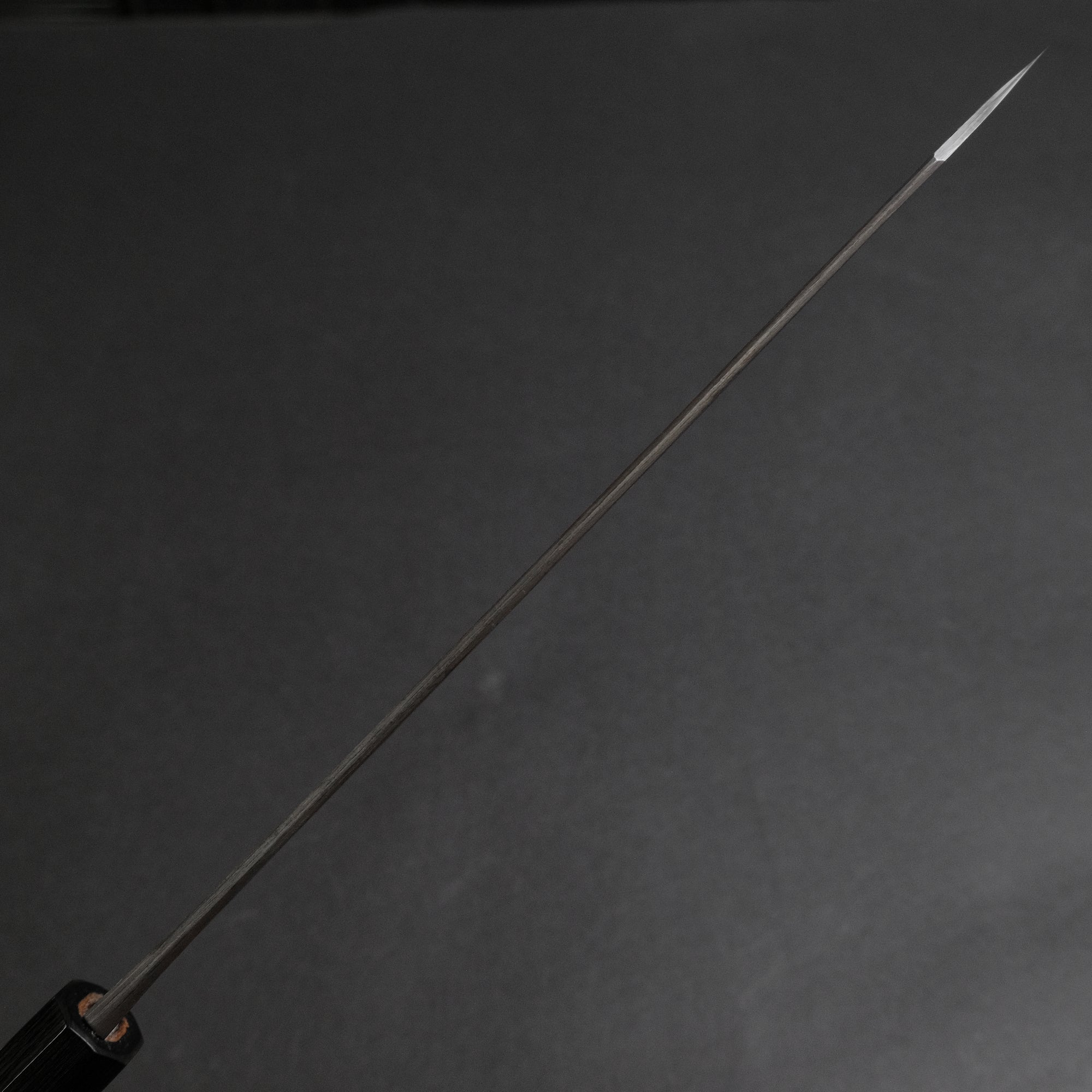 Mutsumi Hinoura Blue Super Kurouchi Nashiji Kiritsuke 240mm Ebony Handle