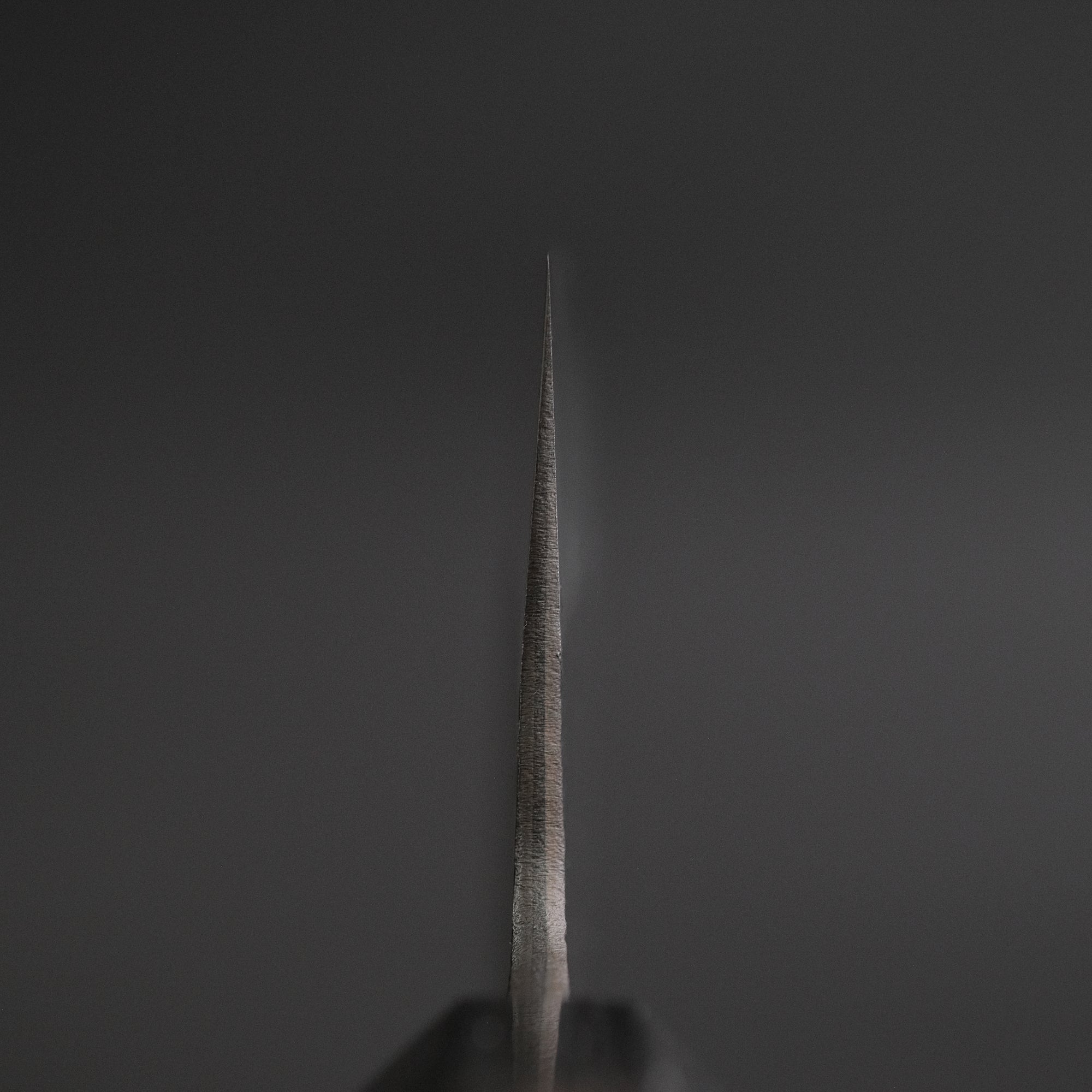 Mutsumi Hinoura Blue Super Kurouchi Nashiji Santoku 165mm Ebony Handle