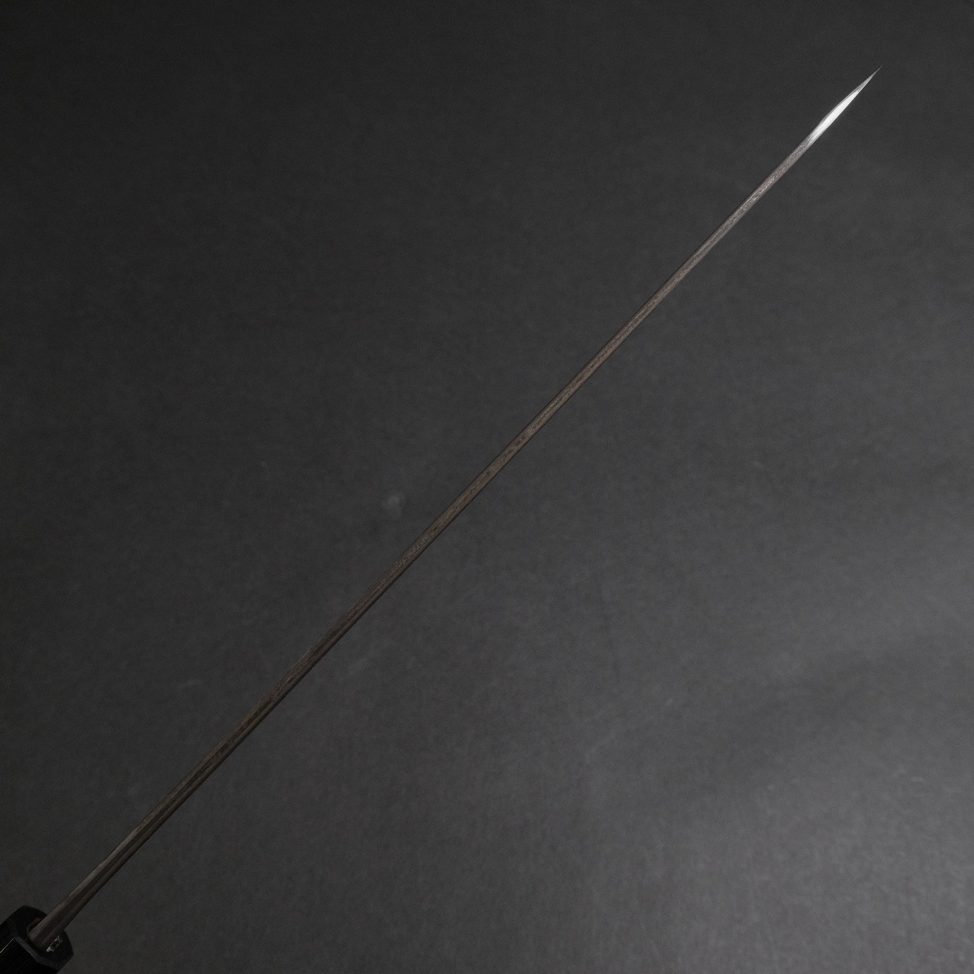 Mutsumi Hinoura Blue Super Kurouchi Nashiji Sujihiki 270mm Ebony Handle