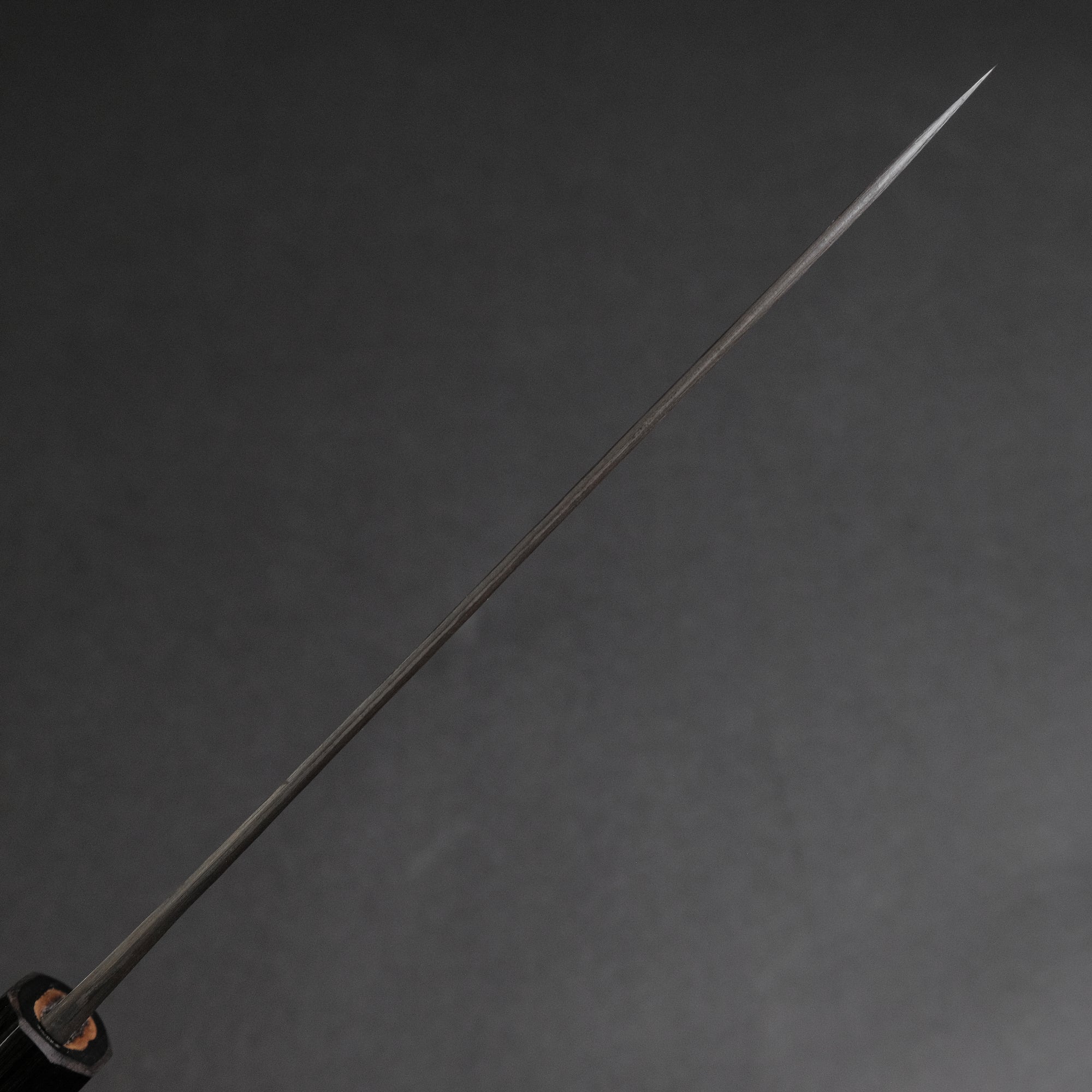 Mutsumi Hinoura Blue Super Kurouchi Tsuchime Gyuto 180mm Ebony Handle