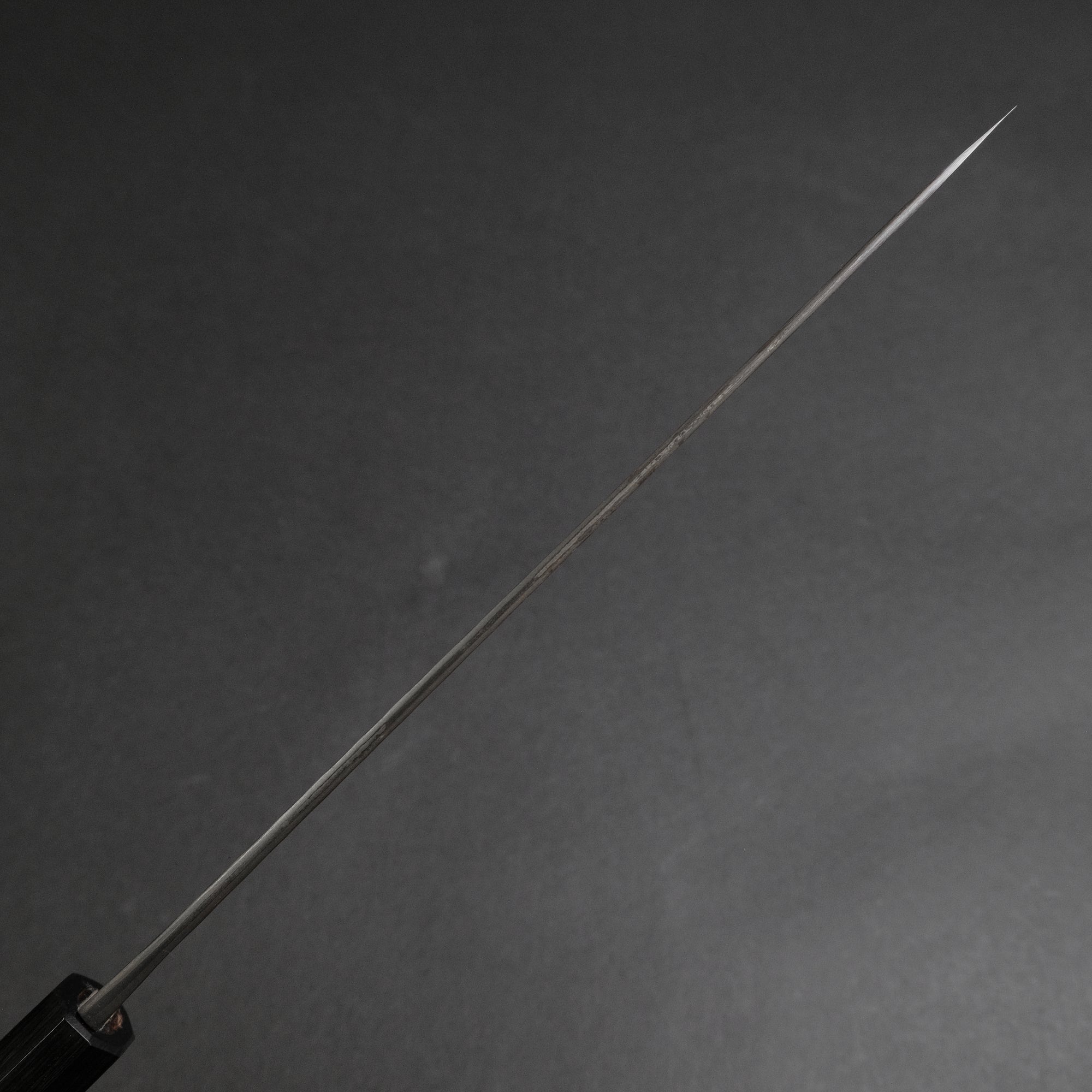Mutsumi Hinoura Blue Super Kurouchi Tsuchime Gyuto 240mm Ebony Handle [B]