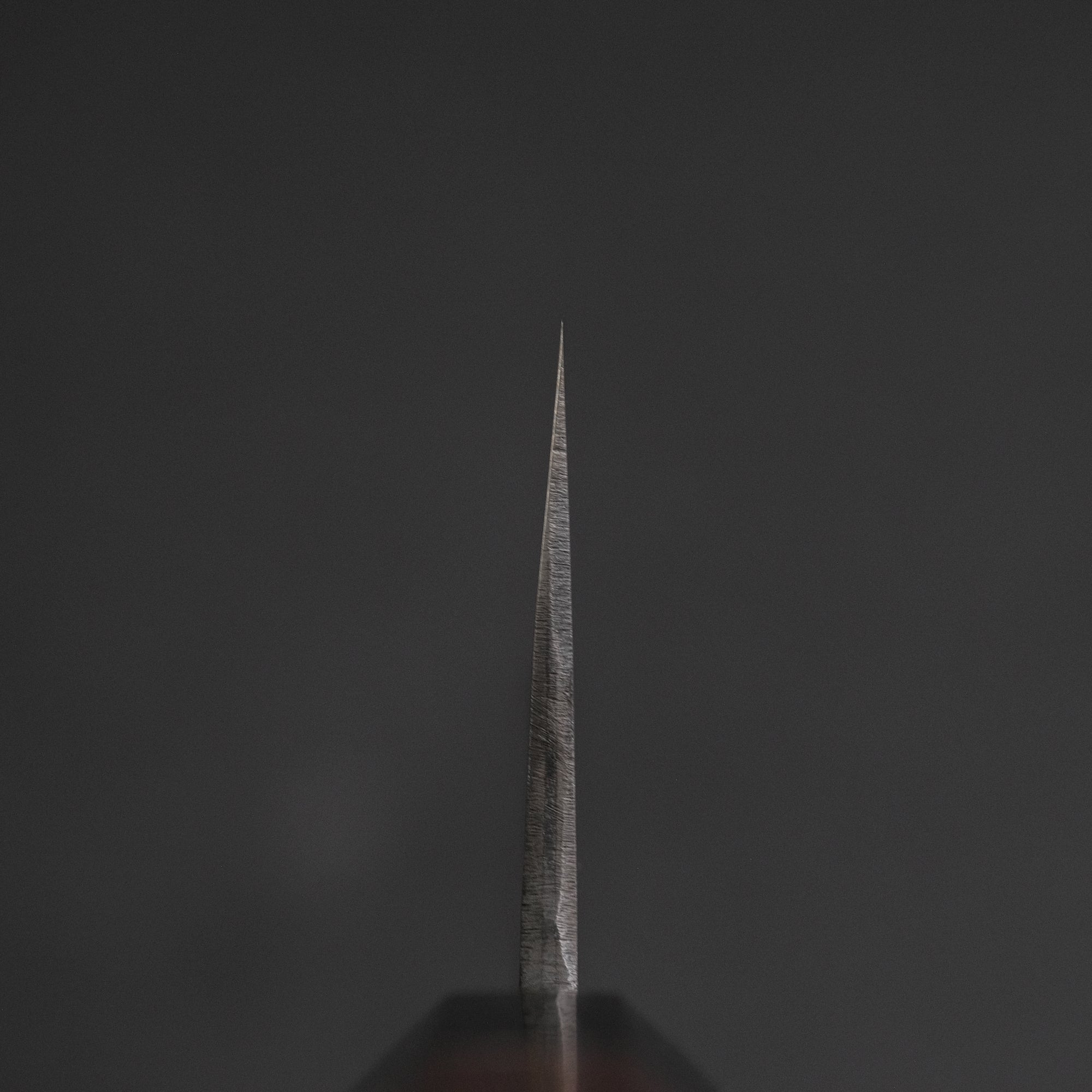 Mutsumi Hinoura Blue Super Kurouchi Tsuchime Santoku 165mm Ebony Handle