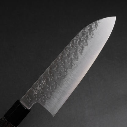 Nigara Blue Super Santoku 180mm Ebony Handle