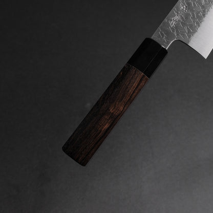 Nigara Blue Super Santoku 180mm Ebony Handle