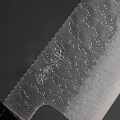 Nigara Blue Super Santoku 180mm Ebony Handle