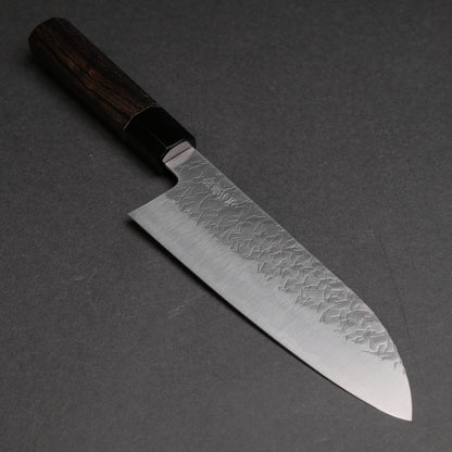Nigara Blue Super Santoku 180mm Ebony Handle