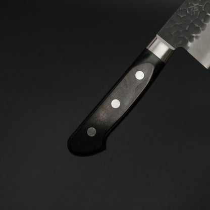 Ohishi Blue Super Kurouchi Tsuchime Nakiri 165mm Pakka Handle