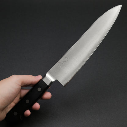 Ohishi Blue Super Stainless Clad Gyuto 210mm Linen Micarta Handle