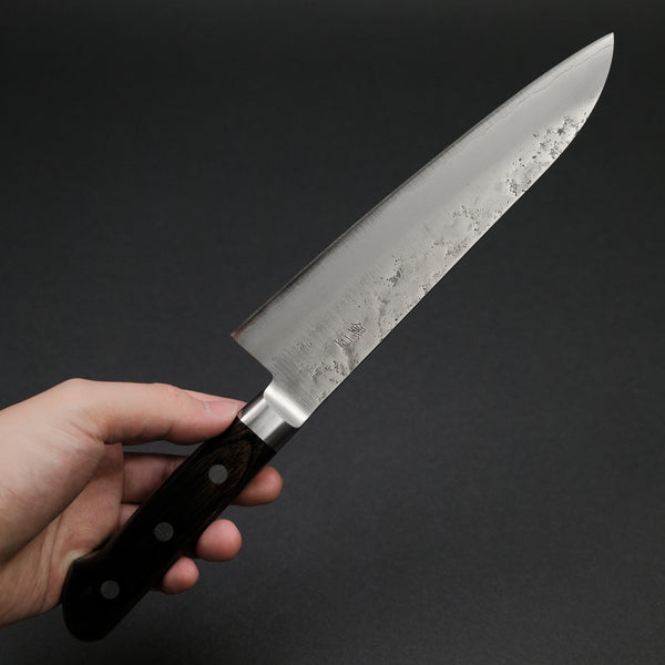 Ohishi Ginsan Nashiji Gyuto 180mm Pakka Handle