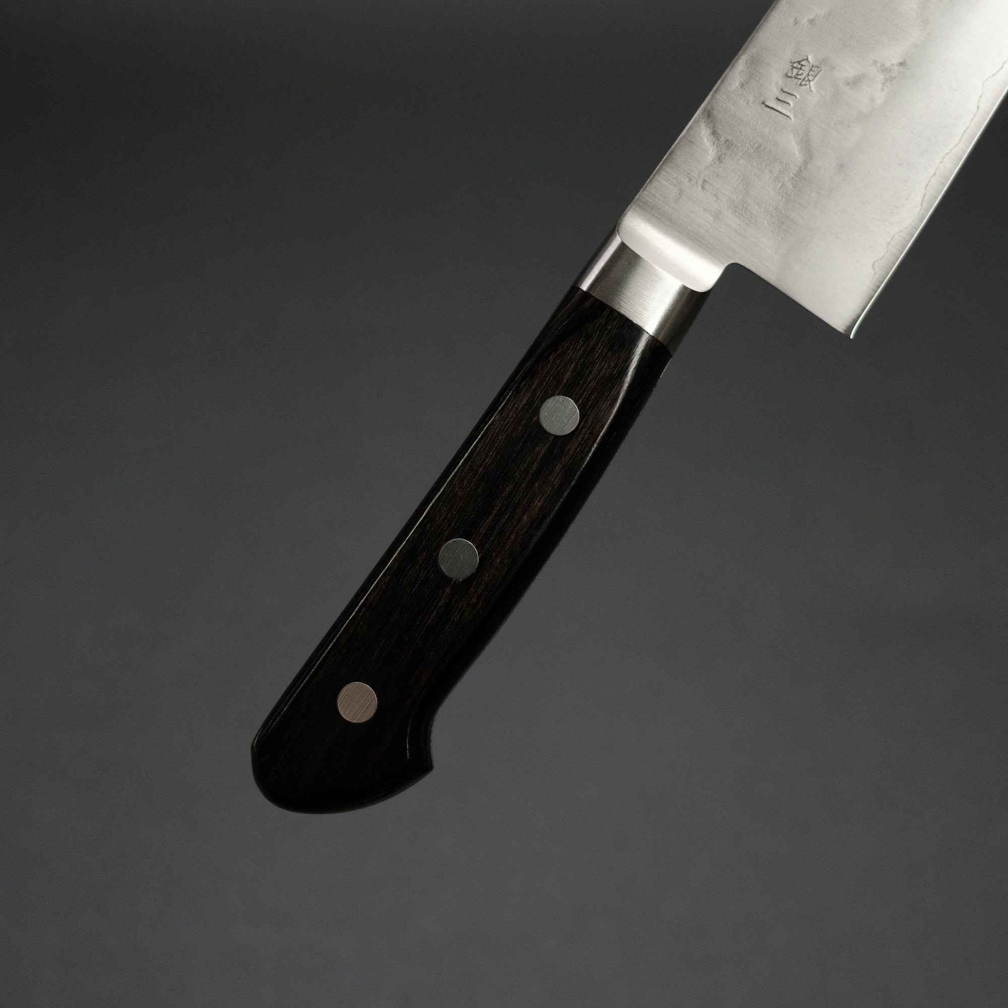 Ohishi Ginsan Nashiji Kiritsuke 210mm Pakka Handle