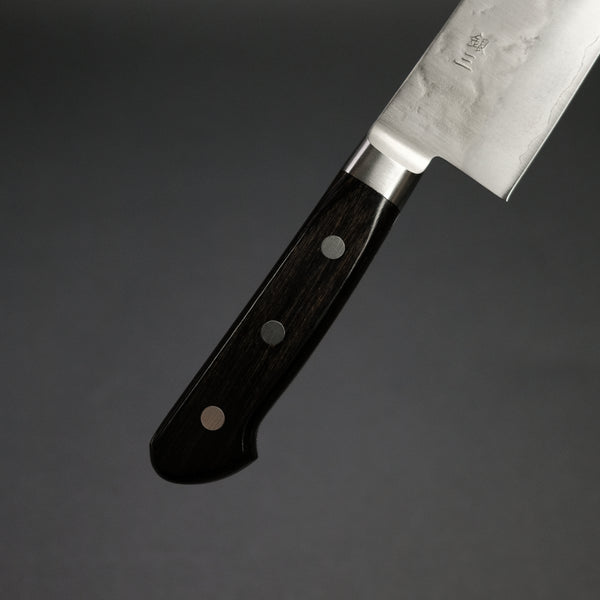 Ohishi Ginsan Nashiji Kiritsuke 210mm Pakka Handle