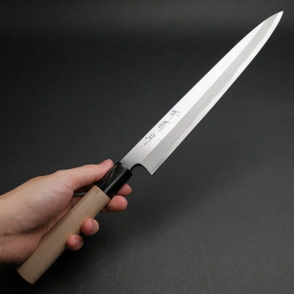 Sakai Kikumori Shironiko White #2 Yanagiba 270mm Magnolia Handle