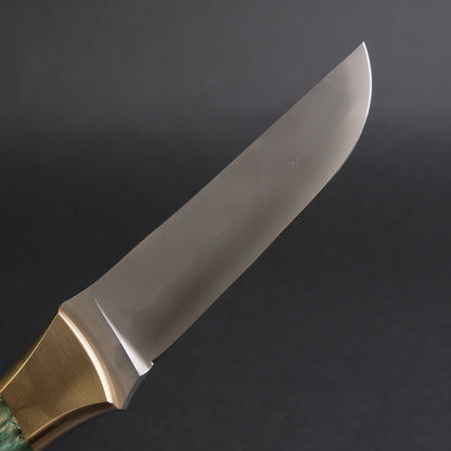 Seino Nagisa Blue #2 Honyaki Fixed Blade Stabilized Wood Handle (#005)