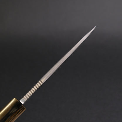 Seino Nagisa Blue #2 Honyaki Fixed Blade Stabilized Wood Handle (#005)