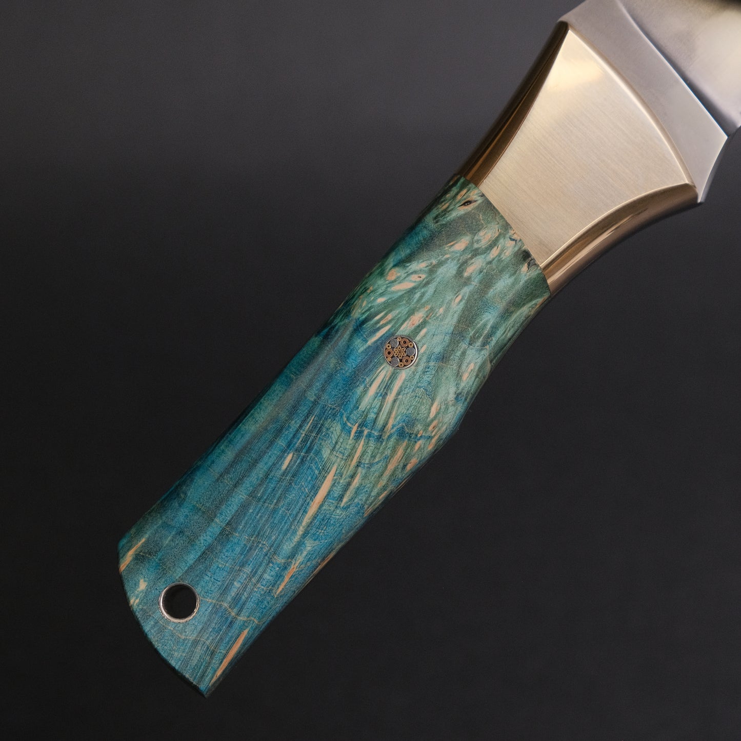 Seino Nagisa Blue #2 Honyaki Fixed Blade Stabilized Wood Handle (#005)