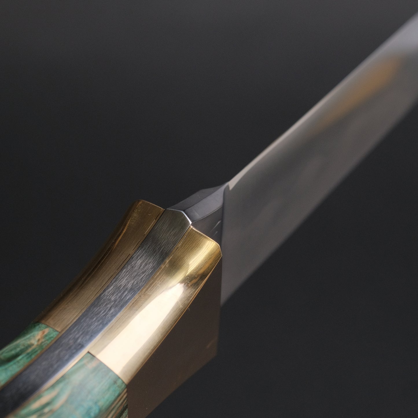 Seino Nagisa Blue #2 Honyaki Fixed Blade Stabilized Wood Handle (#005)