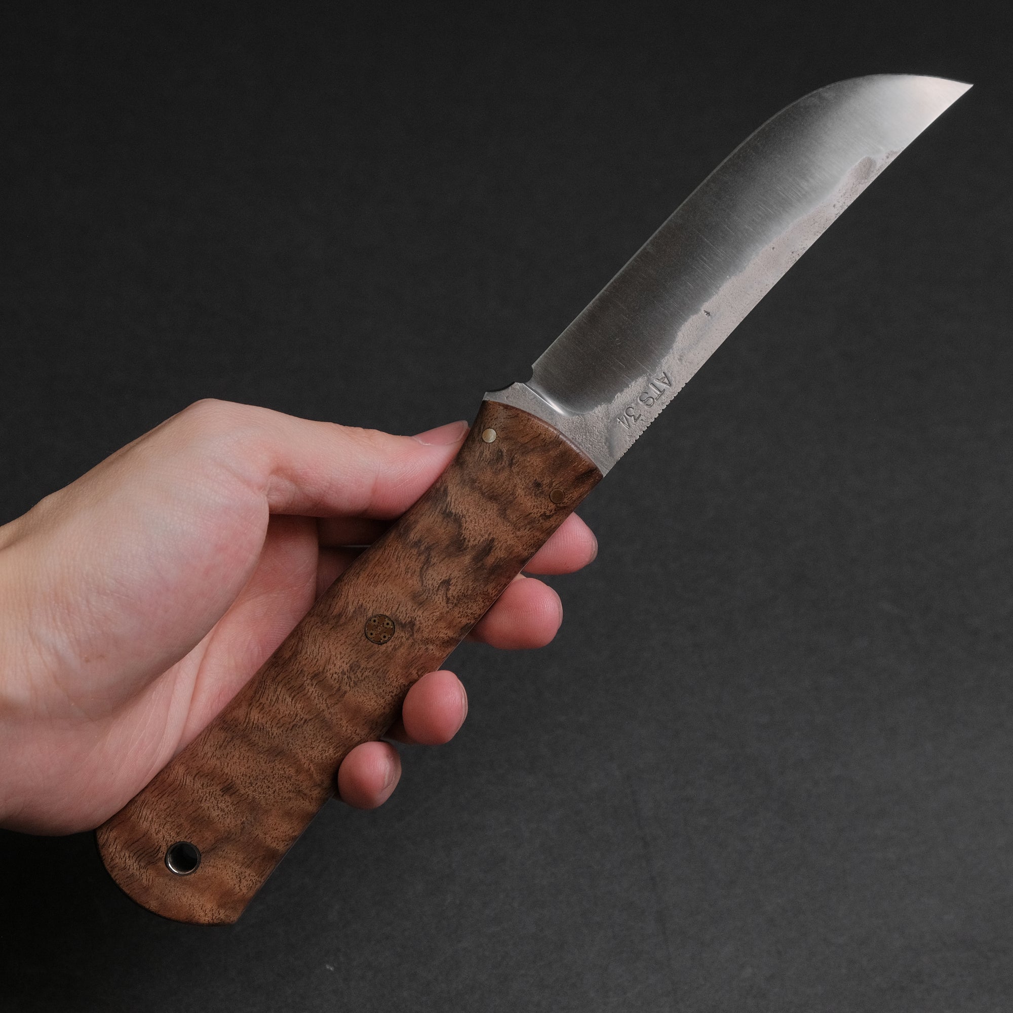 Seino Shikari ATS-34 Fixed Blade Claro Walnut Handle (