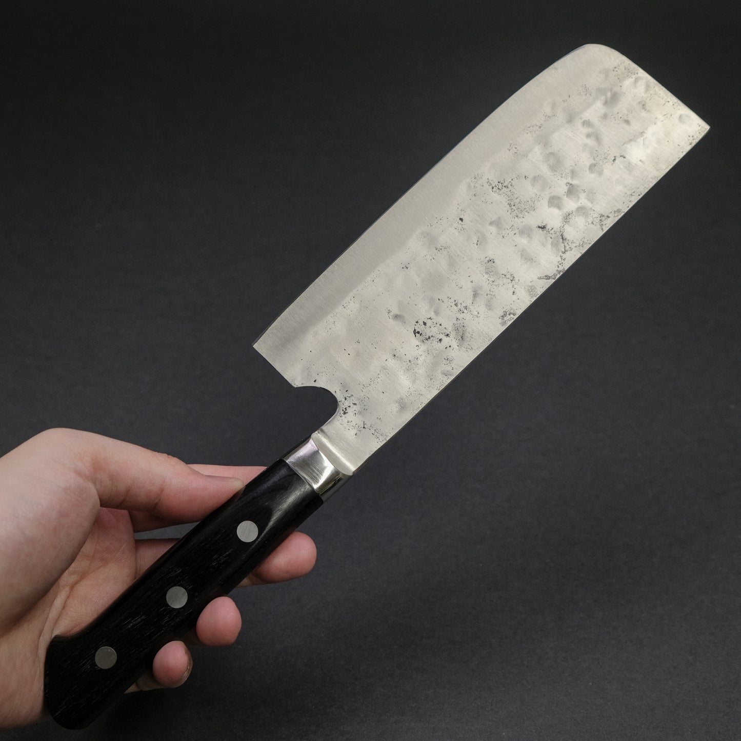 Teruyasu Fujiwara Maboroshi White #1 Nakiri 165mm Pakka Wood Handle