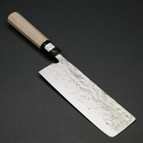 Teruyasu Fujiwara Maboroshi White #1 Nakiri 180mm Ho Wood Handle