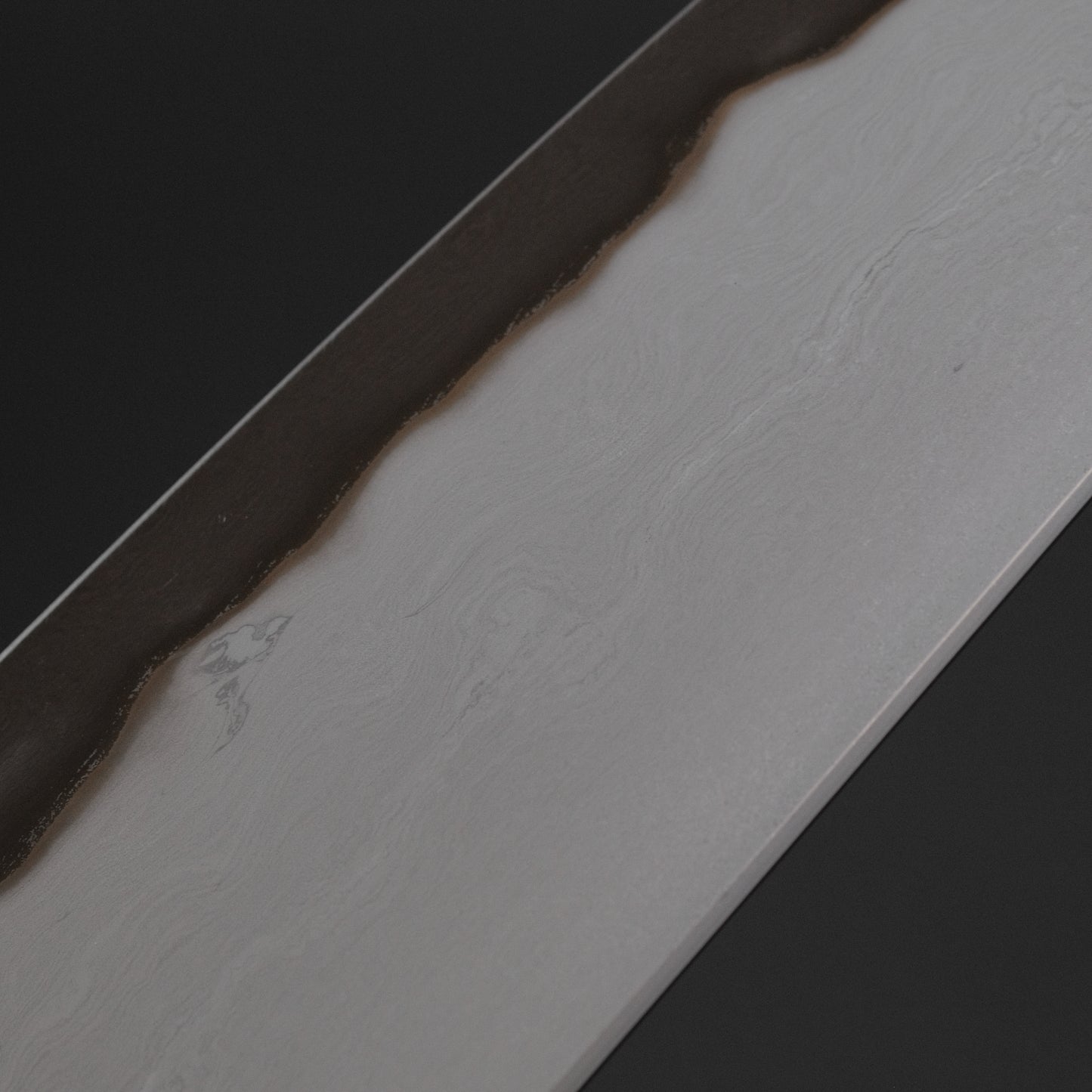 Tetsujin Blue #2 Metal Flow Gyuto 240mm Taihei Makassar Ebony Handle