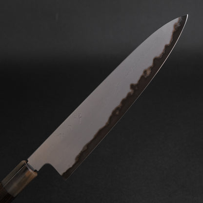 Tetsujin Blue #2 Metal Flow Gyuto 240mm Taihei Makassar Ebony Handle