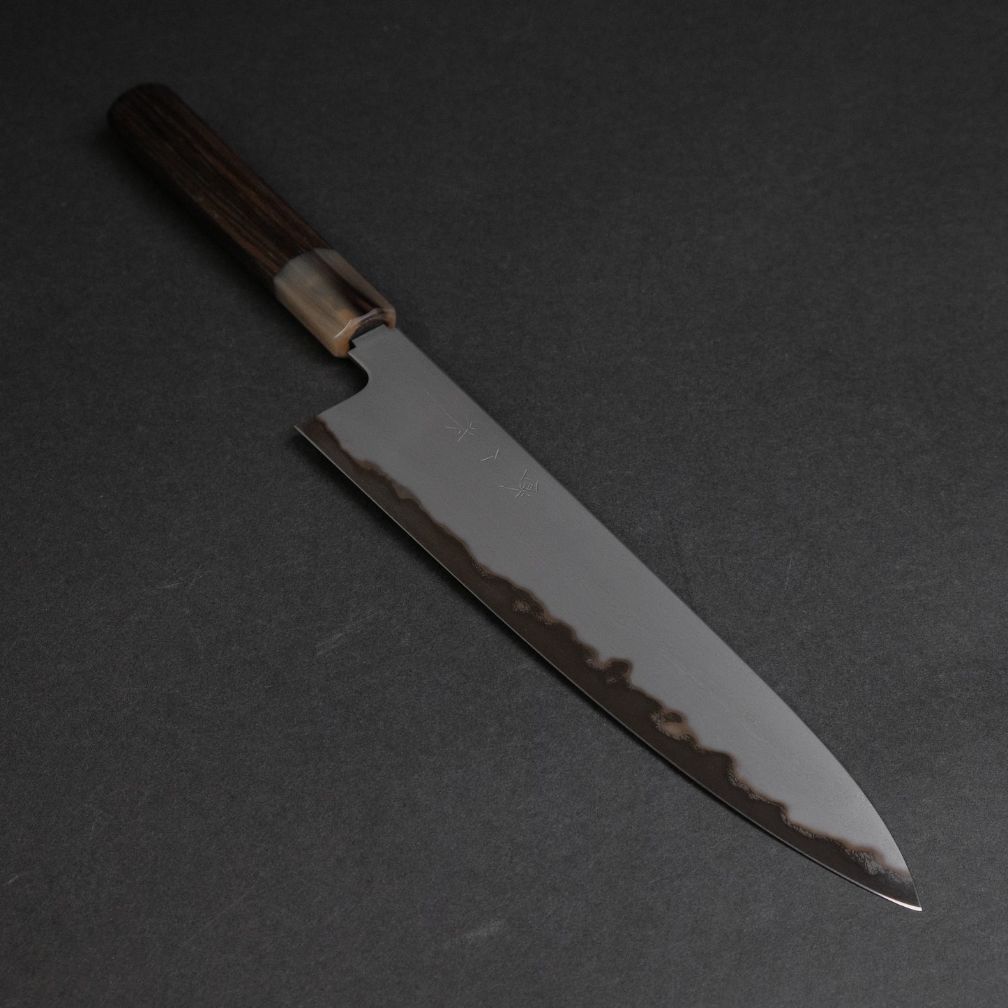 Tetsujin Blue #2 Metal Flow Gyuto 240mm Taihei Makassar Ebony Handle