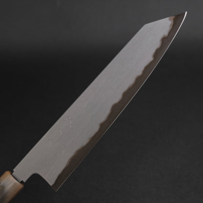 Tetsujin Blue #2 Metal Flow Kiritsuke Gyuto 240mm Taihei Makassar Ebony Handle
