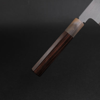 Tetsujin Blue #2 Metal Flow Kiritsuke Gyuto 240mm Taihei Makassar Ebony Handle