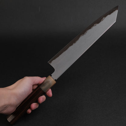 Tetsujin Blue #2 Metal Flow Kiritsuke Gyuto 240mm Taihei Makassar Ebony Handle