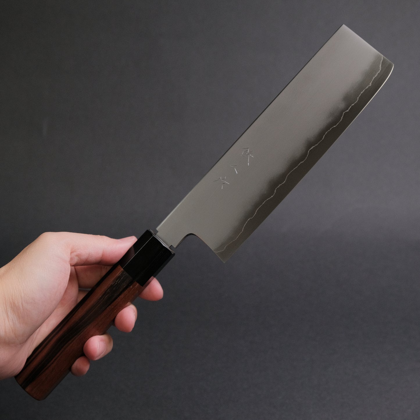 Tetsujin Silver #3 Kasumi Nakiri 180mm Taihei Makassar Ebony Handle
