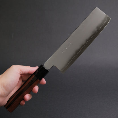 Tetsujin Silver #3 Kasumi Nakiri 180mm Taihei Makassar Ebony Handle
