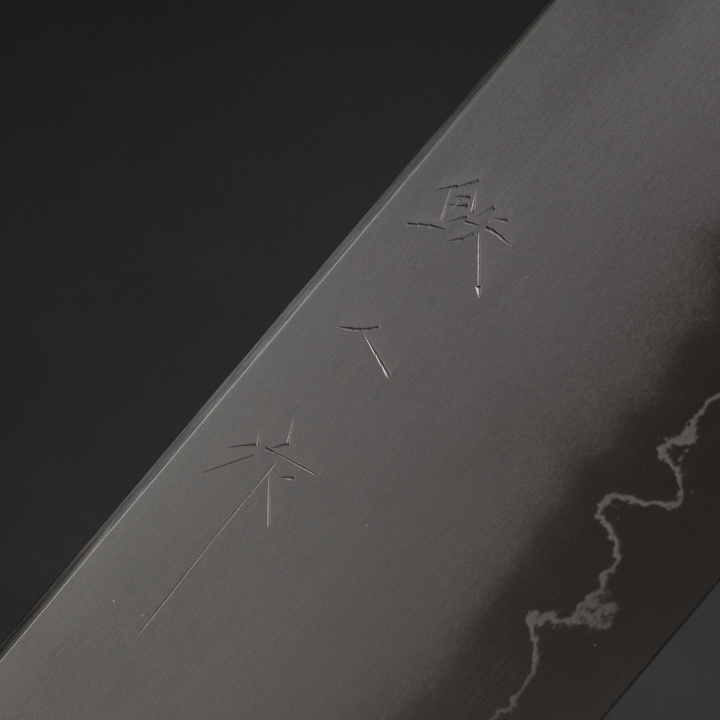 Tetsujin Silver #3 Kasumi Nakiri 180mm Taihei Makassar Ebony Handle