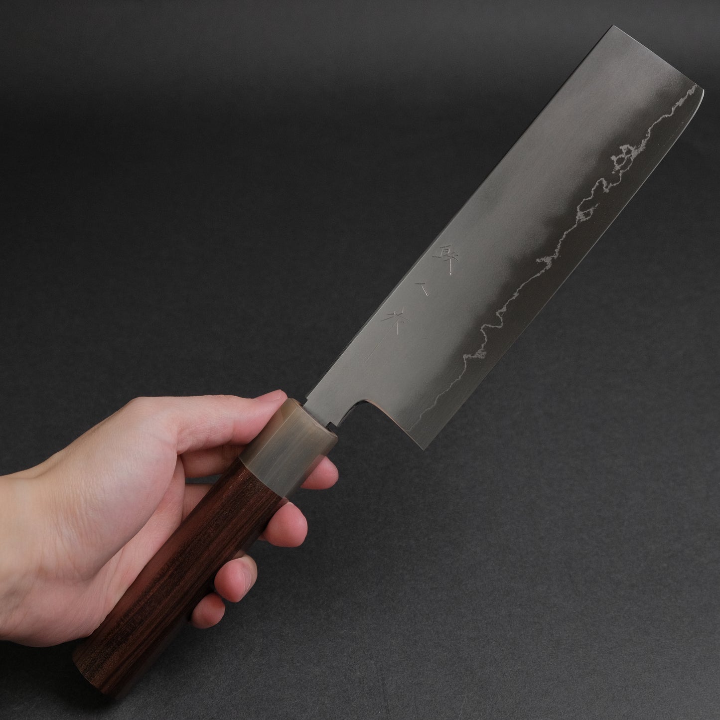 Tetsujin Silver #3 Kasumi Nakiri 180mm Taihei Makassar Ebony Handle