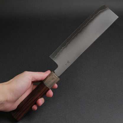 Tetsujin Silver #3 Kasumi Nakiri 180mm Taihei Makassar Ebony Handle