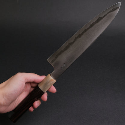 Tetsujin Silver #3 Metal Flow Gyuto 210mm Taihei Makassar Ebony Handle
