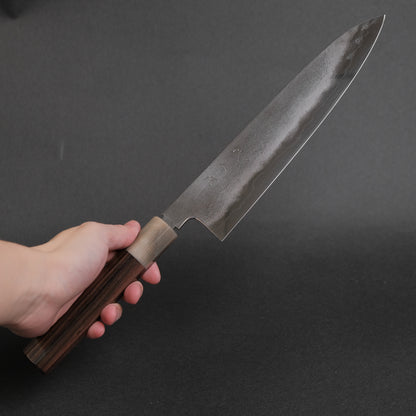 Tetsujin Silver #3 Metal Flow Gyuto 240mm Taihei Makassar Ebony Handle
